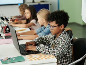 Children on laptops